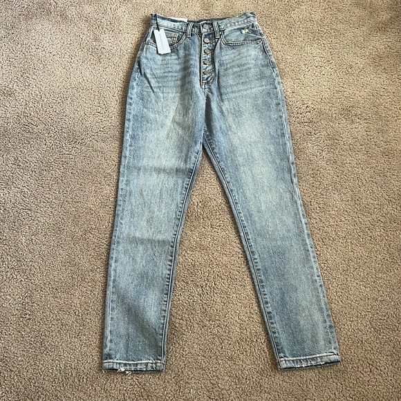 Joe’s Jeans x WeWoreWhat Danielle High Rise Straight Jeans NWT 24 Light Wash - Picture 1 of 13